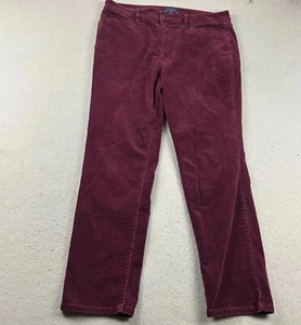 Talbots Pants Womens 16 Burgundy Corduroy Simply Flattering Straight - Picture 1 of 9