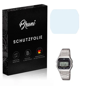 Bruni 2x Folie für Casio A158WEAD-1EF Schutzfolie Displayschutzfolie - Zdjęcie 1 z 8