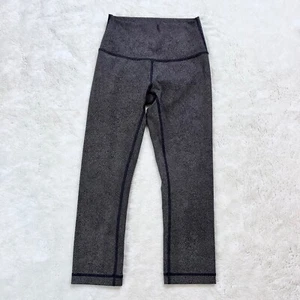 Lululemon Wunder Under High Rise Crop 21" Disperse Dusky Lavender Black Size 4 - Picture 1 of 9