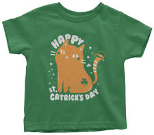 Happy St Catrick's Day St Patrick's Cat Toddler T-Shirt Funny Irish