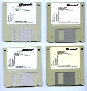 Vintage 1996 Microsoft Windows NT Workstation 4.0 Boot Disk 3.5" Floppy ONLY Set - Picture 1 of 1