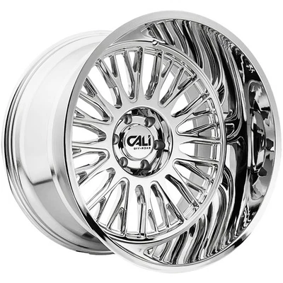 Cali Off-Road 9116 Vertex 24x14 6x5.5" -76mm Chrome Wheel Rim 24" Inch Foto 1 de 4