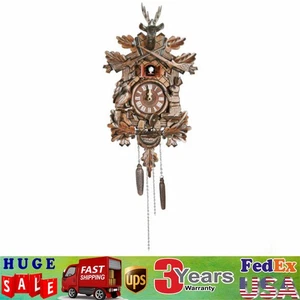 Vintage Clock German Black Forest Wooden Hunter Cuckoo Clock US NEW - Picture 1 of 11