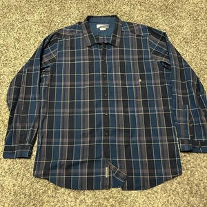Exofficio Shirt Mens 2XL XXL Blue Purple Plaid Long Sleeve Protection - Picture 1 of 12