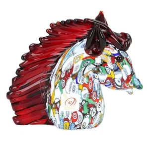 GlassOfVenice Murano Vidrio Millefiori Cabeza de Caballo - Imagen 1 de 8