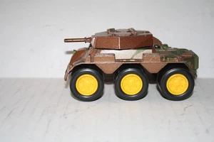 TOOTSIETOY ARMORED CAR DIECAST-4 1/2" LONG-GOOD-BROWN -LOOSE - Picture 1 of 6