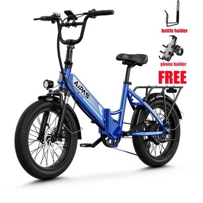 Bicicleta eléctrica plegable US Aipas 20" Fat Tire 750W pico 48V para adultos rápida Foto 1 de 4