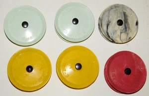 Lot of 6 Vintage EZ Grip Plastic Round Disc PLAYING CARD HOLDERS Multi-color - Picture 1 of 1