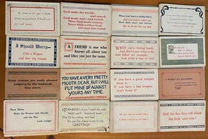 LOTE/170+ PALABRAS DICHOS SARCÁSTICOS FUENTES DE TEXTO POSTALES ANTIGUAS ¡LEER DESCRIPCIÓN!! - Imagen 1 de 6