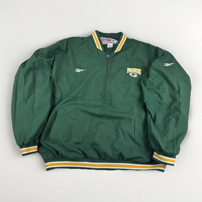 Reebok Pro Line Green Bay Packers 1/2 Zip Pullover Jacket Mens XL Football Coat - Image 1 of 4