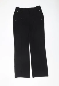 Next Women's Black Trousers Size 12 Straight Fit - Picture 1 of 12