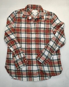 J. Crew Snowy Stewart Tartan klassische Passform Langarm Flanell Damengröße Small - Bild 1 von 6