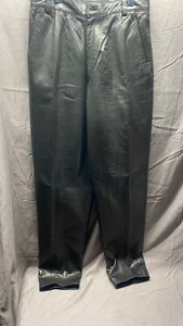 Dana Buchman Damengröße 10 schwarz Lammlederhose hoher Bund gerades Bein - Bild 1 von 9