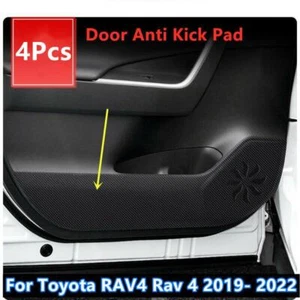 Carbon Fiber Door Anti Kick Pad Protect Stickers For Toyota RAV4 Rav 4 2019-2022 - Picture 1 of 5
