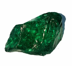 45.05 Ct Loose Gemstone Natural Green Emerald Uncut Rough Certified Emerald Gem - Picture 1 of 6