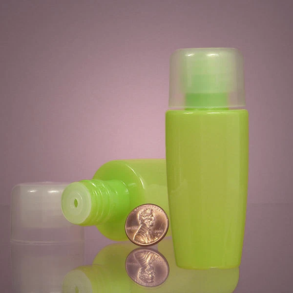 Lot of N Opaque Lime lotion bottles made of rigid polyethylene plastic. 2 oz. - Image 1 of 1