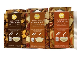 3 Wilton Cake & Icing Flavor Kits 3 Geschmacksrichtungen pro Box, insgesamt 9 verschiedene Geschmacksrichtungen - Bild 1 von 7
