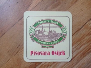 Vintage Kroatischer Bierdeckel Osjecko Pivo Osijek Brauerei Kroatien #4 - Bild 1 von 2