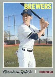 2019 Topps Heritage SP #410 Christian Yelich Brewers - Picture 1 of 1