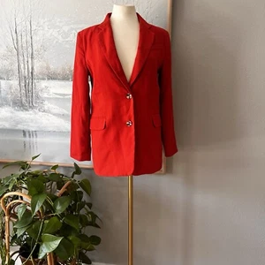 Rachel Zoe NWT  Size S  One Button Blazer Jacket Lined Burnt Orange Long Sleeved - Picture 1 of 10