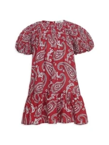 Sea New York Girls Theodora Paisley Print Smocked Puff Sleeves Dress Size 12 NWT - Picture 1 of 11