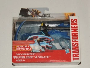 Transformers Dino Sparkers Race + Spark Bumblebee & Strafe Action Figures NEW - Picture 1 of 1