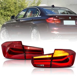 LED Tail Lights For 2012-2018 BMW F30 320i 328i 330e Sedan F30 F80 M3 Rear Red - Picture 1 of 9