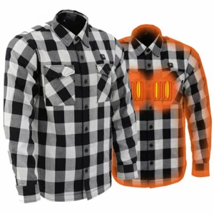 'Riffraff' para hombre Nexgen Heat negra/blanca de franela térmica manga larga*1601 - Imagen 1 de 8