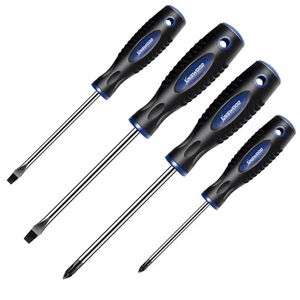 Kinswood 4 PCS Screwdriver Set Phillips Flat Head Slotted Repair Tools - Picture 1 of 5