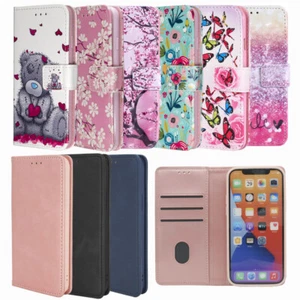 For Samsung Galaxy S9 S10 S21 S20 FE A52 5G A12 A22 Wallet Flip Case Stand Cover - Picture 1 of 25