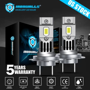 2x Kit de bombillas de faros LED H7 haz alto bajo 450000LM súper brillante 6500K blanco 1:1 - Imagen 1 de 12