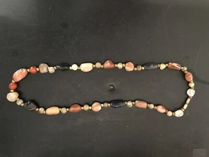 Vintage Colorful Polished Stone 24" Necklace - Picture 1 of 9