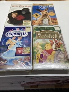 Cinderella ,  Born To Be Wild , Joey , Winnie The Pooh Vhs Lot Sealed Kids Movie - Picture 1 of 12