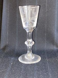 HCA Oxford Cordial Clear Etched Manganese Glass By Imperial