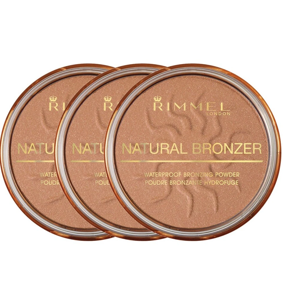 (3 Pack) NEW Rimmel Natural Bronzer, 027, Sun Dance, 0.49 Ounce - Image 1 of 4