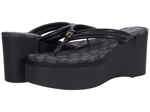 Chanclas Coach Franki cuero liso tiza 9 B (M) - Imagen 1 de 1