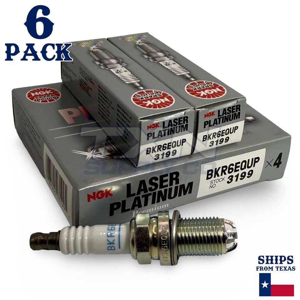 Paquete de 6 bujías NGK V-Power 3199 BKR6EQUP Foto 1 de 3