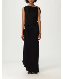 Bottega Veneta Maxi Dress Gold Hardware Women Black Dresses - Picture 1 of 6