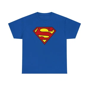 Superman T-Shirt Royal superman logo cotton unisex adult kids tee superhero gift - Picture 1 of 4