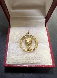 Vintage Erstkommunion Sterlingsilber und Gold gefüllt Anhänger/Charm. - Bild 1 von 6