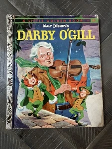 RARE 1959 Little Golden Book #D81 Walt Disney's Darby O'Gill 1st Edition “A” - Foto 1 di 10