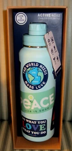 LIFE IS GOOD 40 oz STAINLESS STEEL COAT WATER BOTTLE "POSITIVE LIFESTYLE COLLAG" - Picture 1 of 5