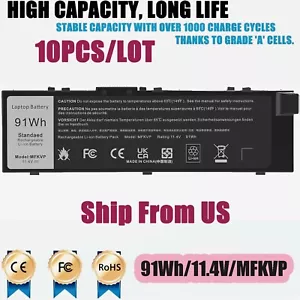 10PCS/ MFKVP Battery FOR Dell Precision 15/17 7510 7520 7710 7720 1G9VM 0FNY7 US - Picture 1 of 13