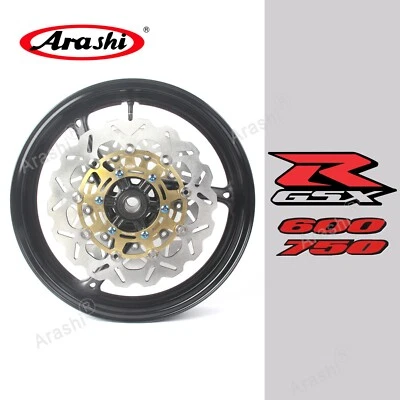 Llanta delantera de 17"" + disco de rotor de freno para Suzuki GSXR600 GSXR750 2008 2009 2010 Foto 1 de 4