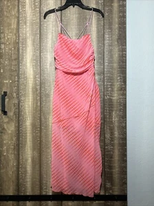 Urban Outfitters Pink Mesh Maxi Dress Wild Side Womens Small Worn Once - Picture 1 of 12