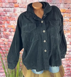 Feincord Hemd Jacke Überhemd  Italy  SCHWARZ 38 40 42 - Bild 1 von 6