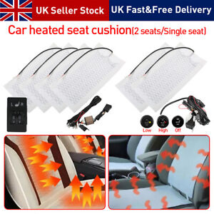 2x/4x Car Carbon Seat Universal Heating Mats Retrofit Kit For Trucks Auto Pad UK