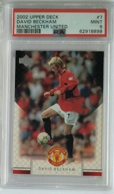 Upper Deck David Beckham Manchester United 2002 #7 PSA 9 Foto 1 de 2
