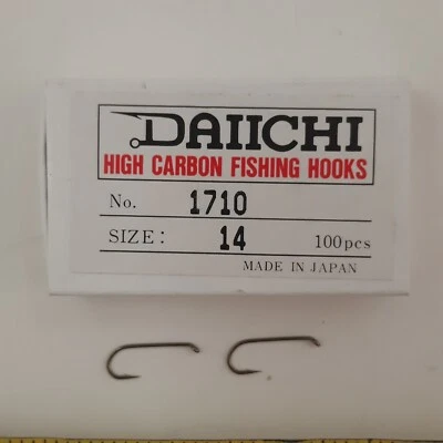 100 DAIICHI Size 14 #1710 Nymph Hooks Fly Tying Hooks - Image 1 of 3