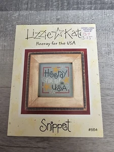 Lizzie Kate Snippet Series Horray For The USA Cross Stitch Pattern New 125b - Picture 1 of 2